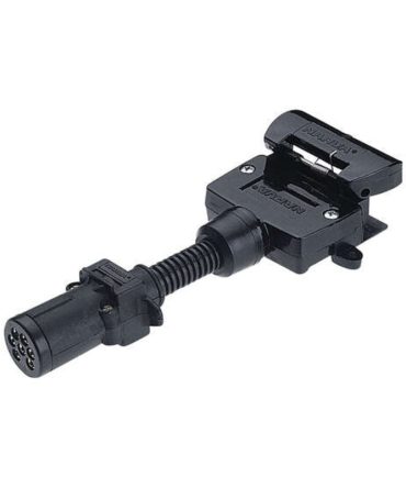 Narva 7 Pin Small Round Socket To 7 Pin Flat Plug