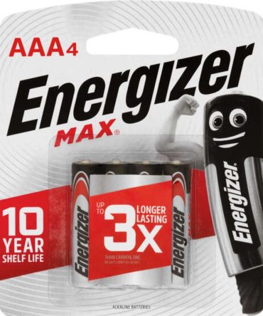 Energizer Max AAA Batteries – 4 Pack