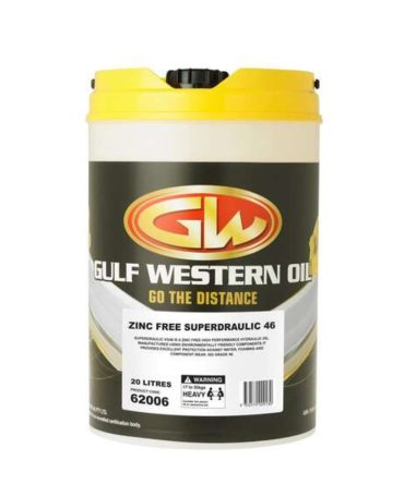 Gulf Western Superdraulic Zinc Free Hydraulic Oil ISO 46 20 Litre