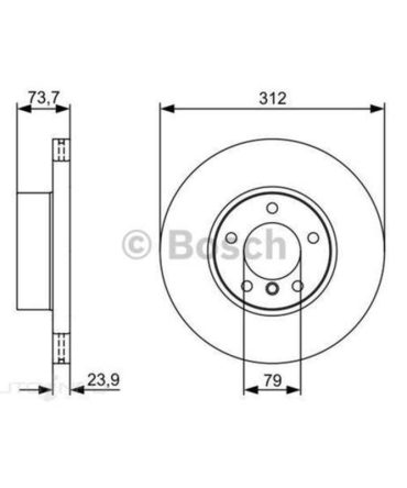 Bosch Disc Brake Rotor – Single, BD1248