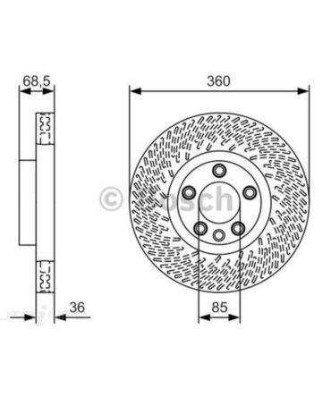 Bosch Disc Brake Rotor – Single, BD2013