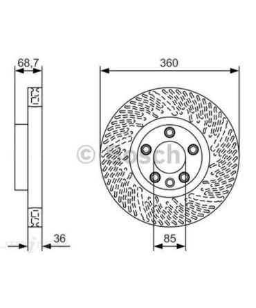 Bosch Disc Brake Rotor – Single, BD2014