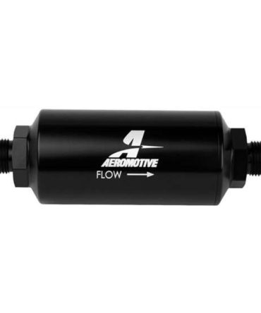 Aeromotive Inline Filter 10 Micron -6AN Male Bright Black 2″ Od – ARO12345