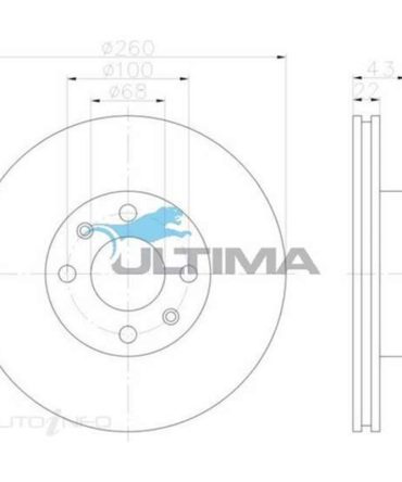 Ultima Brake Rotor – Single, AAP2328