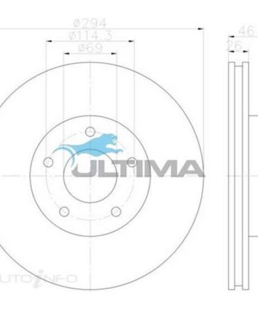 Ultima Brake Rotor – Single, AAP2422