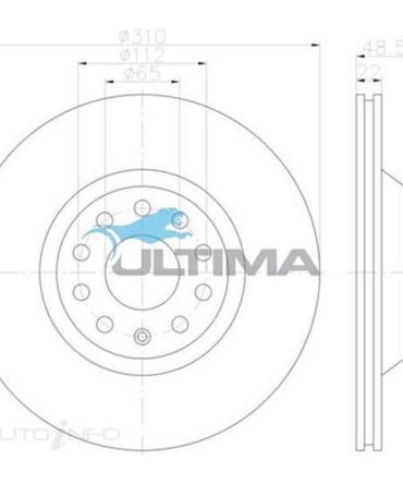 Ultima Brake Rotor – Single, AAP2809