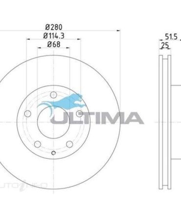 Ultima Brake Rotor – Single, AAP2812