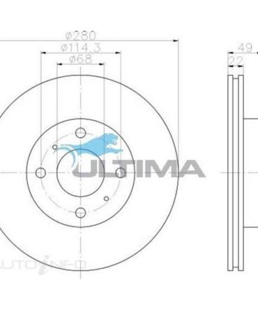 Ultima Brake Rotor – Single, AAP919